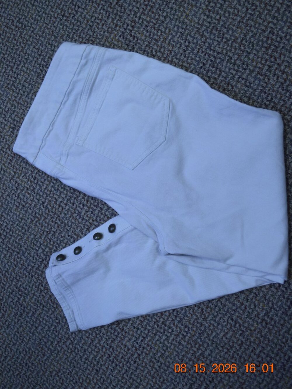 Chicos Womens White Pull On Ankle Jeggings Size 16R